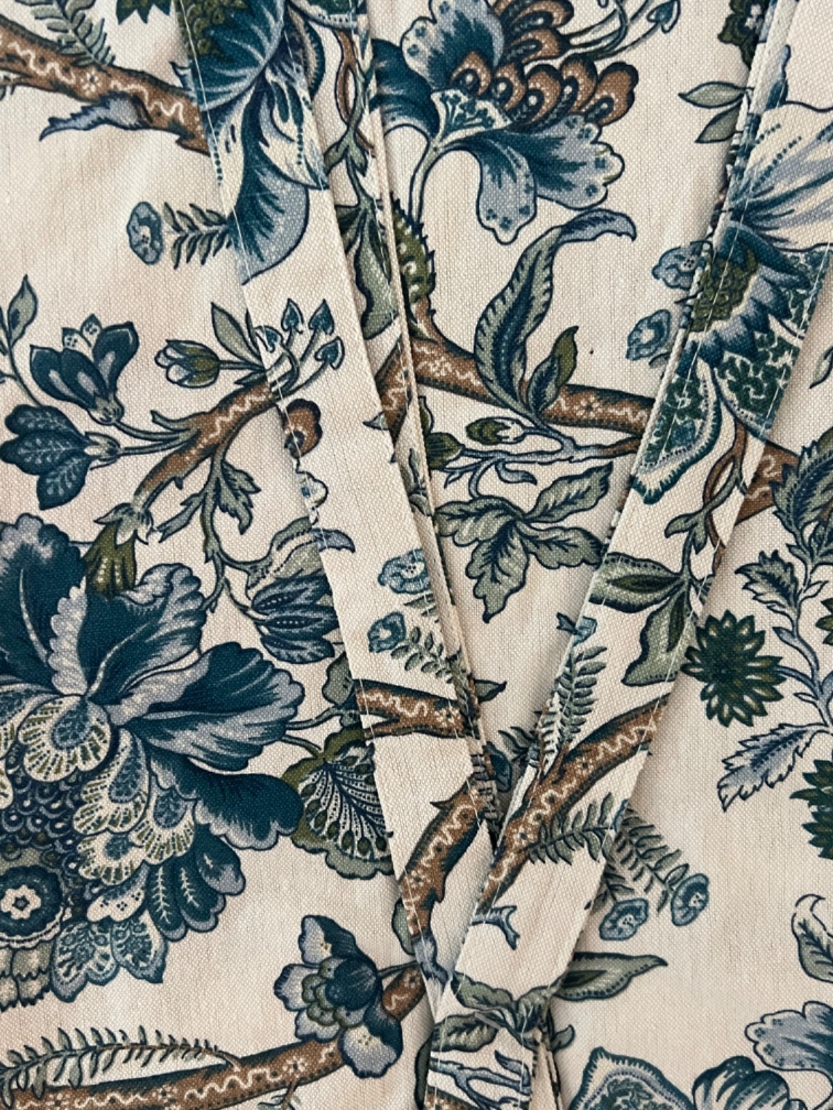 NWT! Curated Kravet Valance Cotton Jacobean Floral Blue Floral 42” X 63”