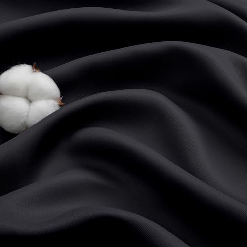 Cafe Curtains Tier 36 Inch Length 2 Panels, Short 30″W x 36″L (Pack of 2) Black
