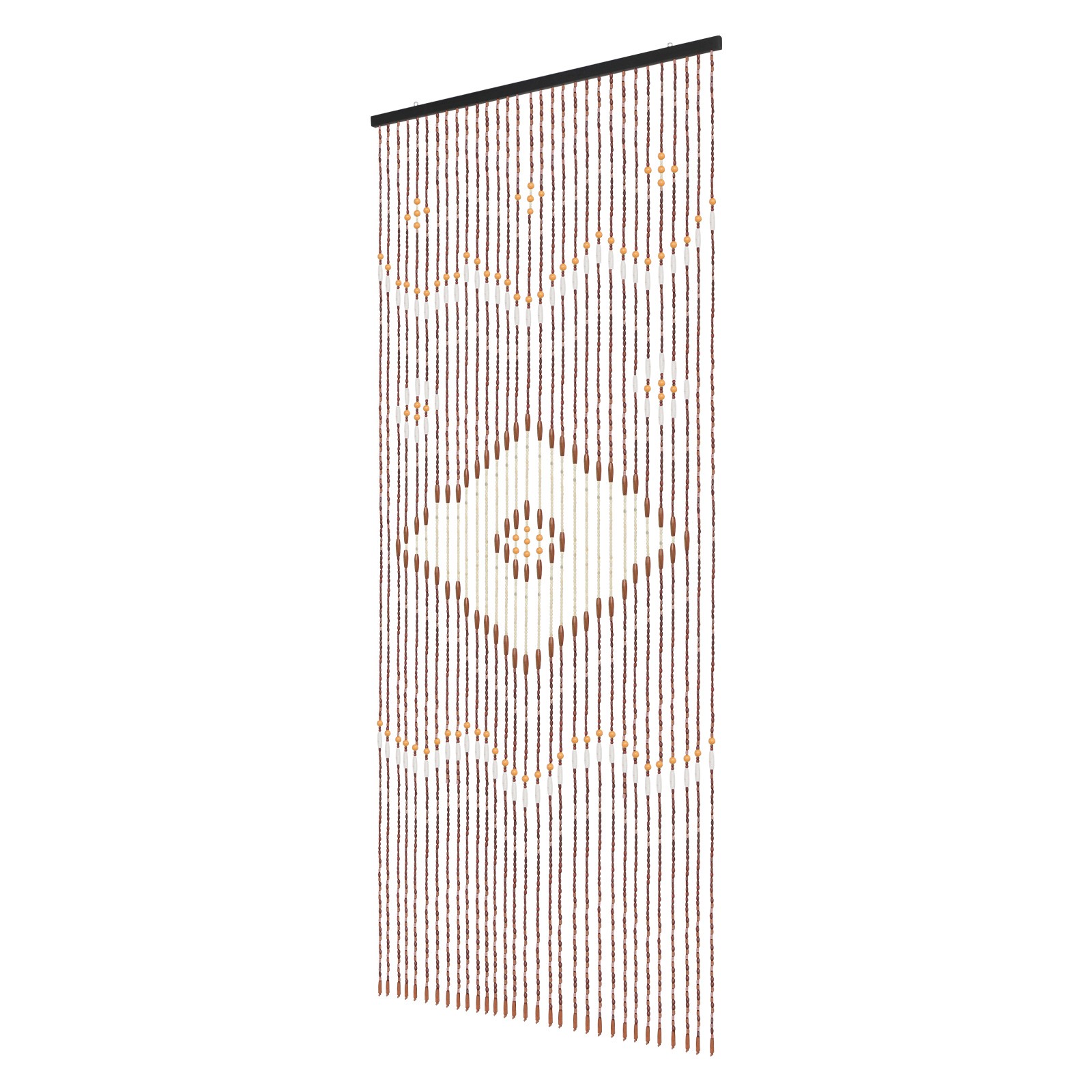 Door Curtain Boho Rustic Door Curtain for Doorway Bamboo Wood Rectangular