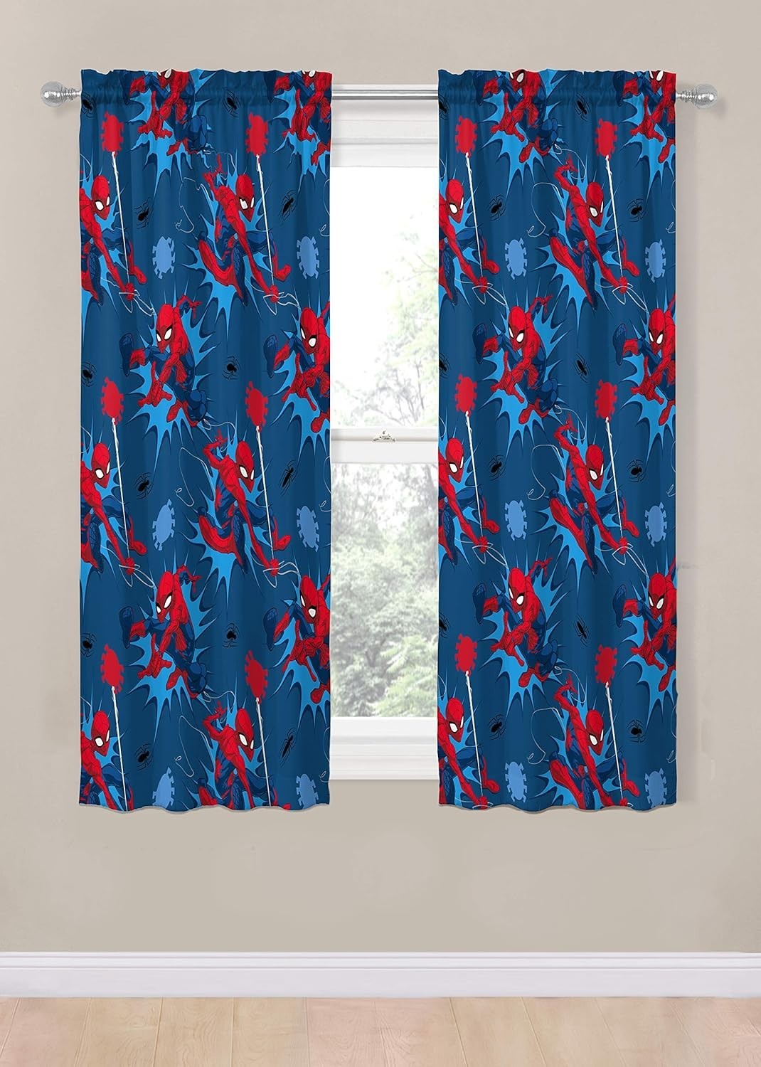 Kids Window Drapes – 4 Piece Curtain Set Includes 2 Tiebacks, Beautiful Beddi…