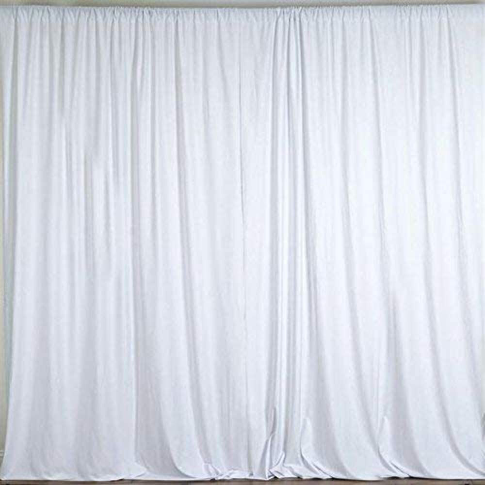 2 pcs 10 feet x 8 feet Polyester Backdrop Drape Curtains Panels