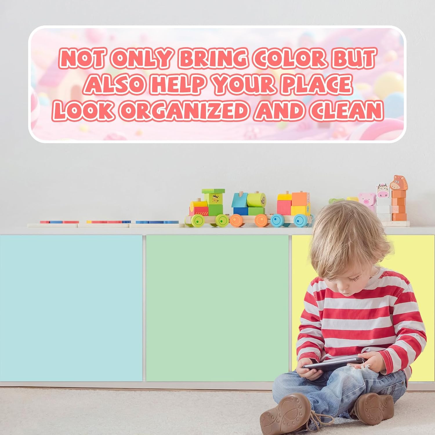 6PCS Classroom Cabinet Curtain for Shelves Back to School Curtain 24.6 X 24 Inch