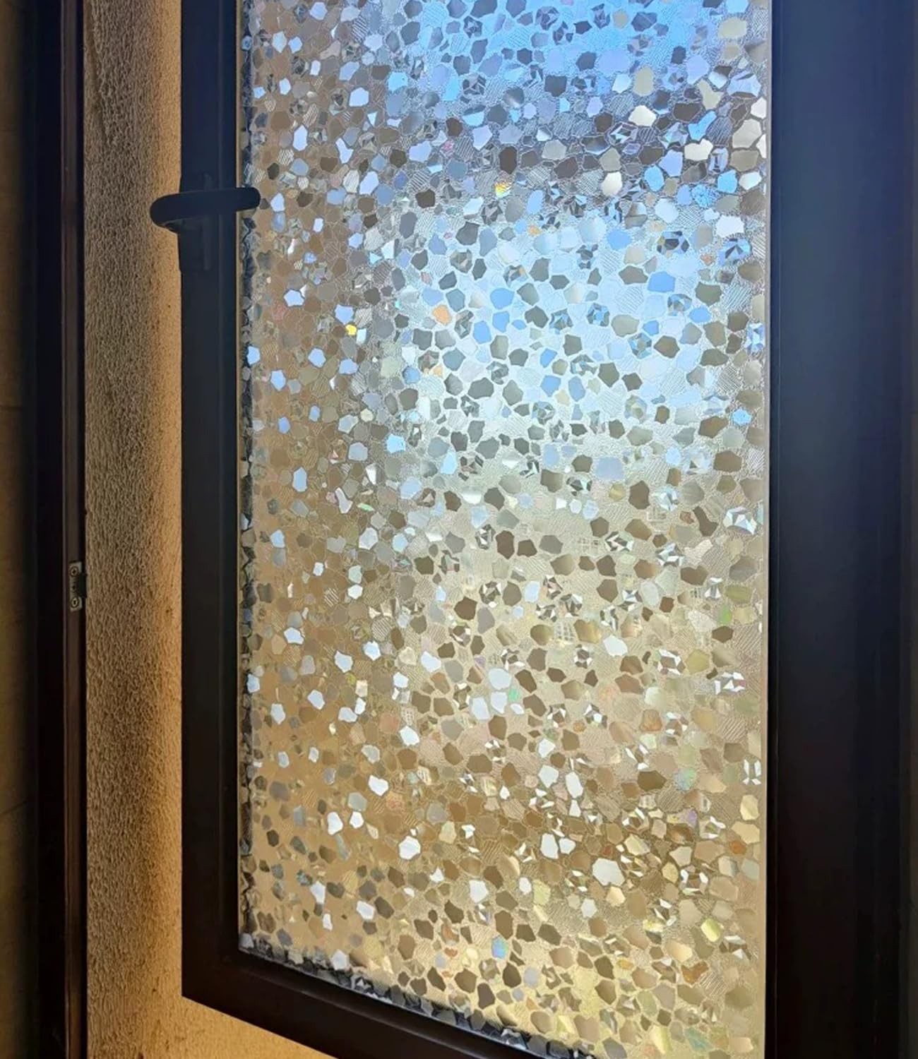 Window Privacy Film, Pebble Decorative Static Cling Glass Sticker No Glue Rem…