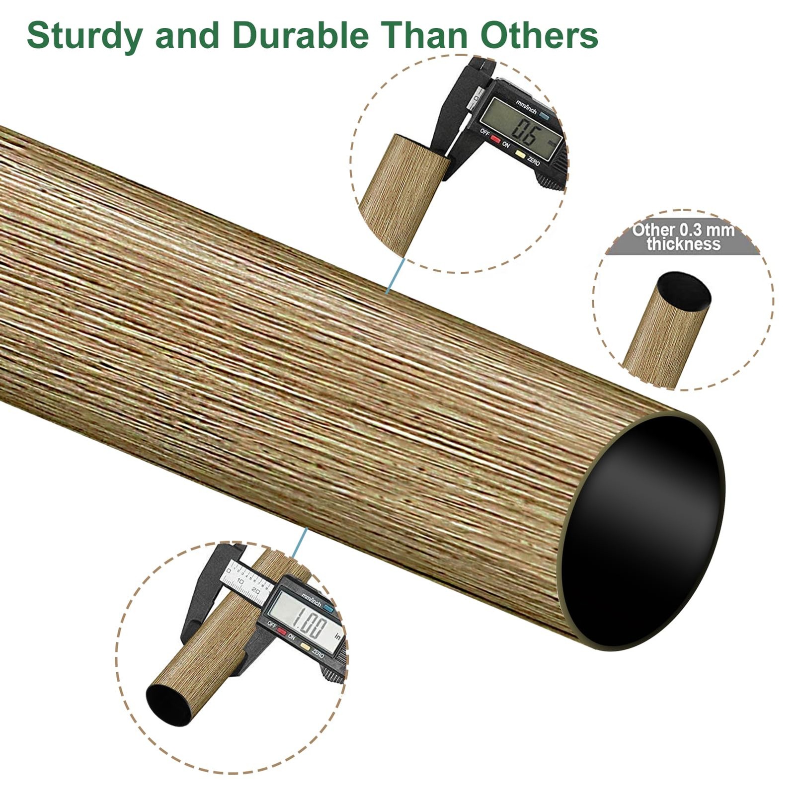 Byondeth Curtain Rods for Windows 16 to 144 Inches Adjustable Length 1 Inch Diam