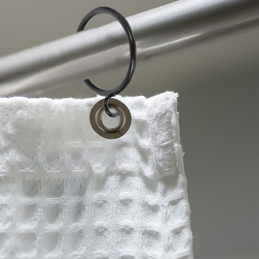 40 Pcs Curtain Fixing Ring Drapery Rings with Eyelets Rod for Drapes