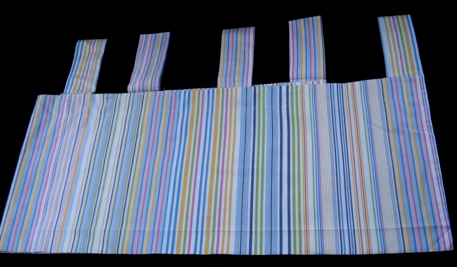 Tommy Hilfiger Amelia Island Stripe 41″x15″ Tab Top Valance NEW