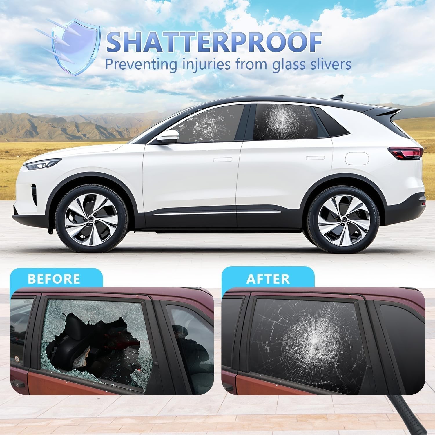 15% VLT Ceramic Car Window Tint Film – 20in * 20ft Window Privacy Film, 99% B…