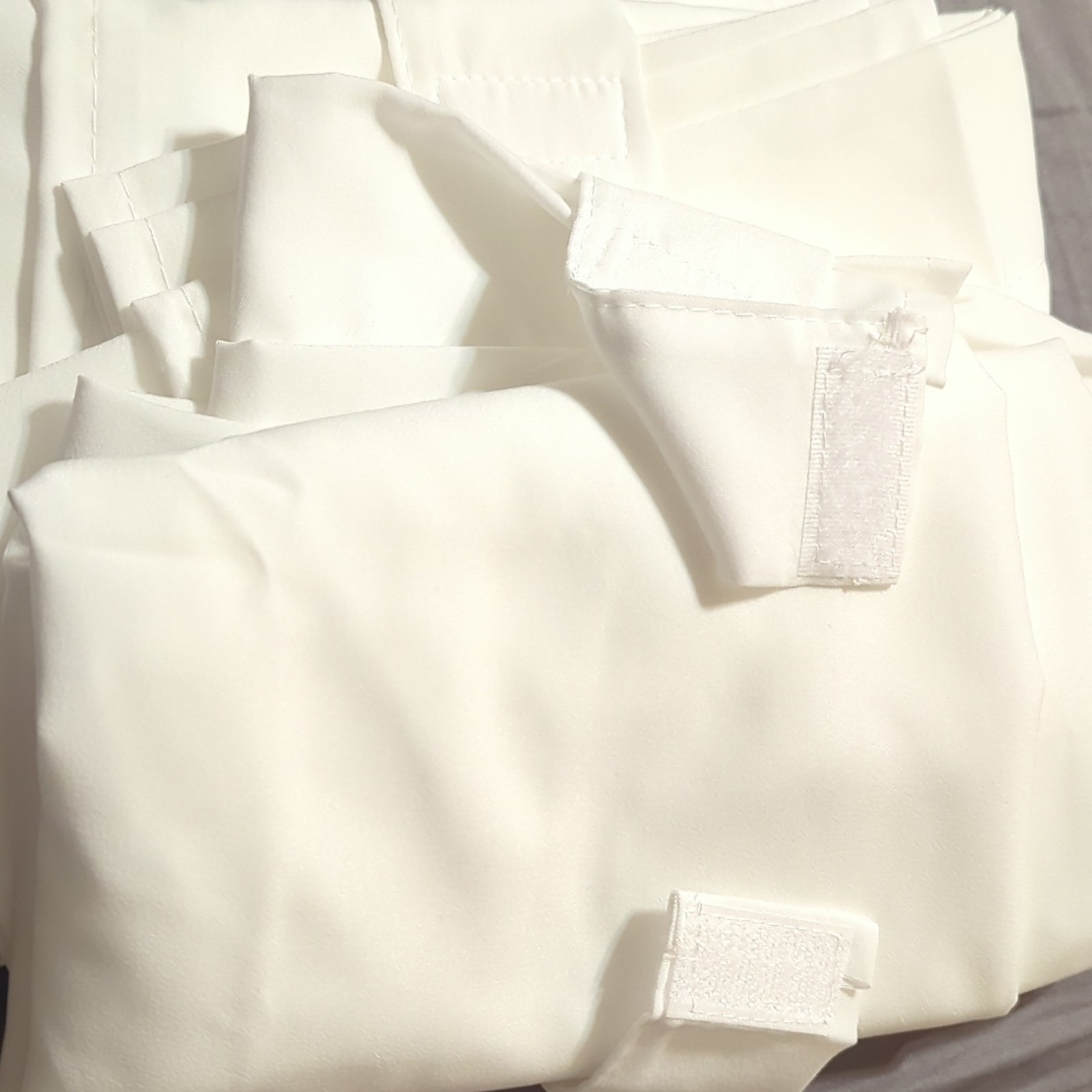 White Light Filter Polyester Rod Pocket Curtain Panels 26W x 72L Solid Set Of 4