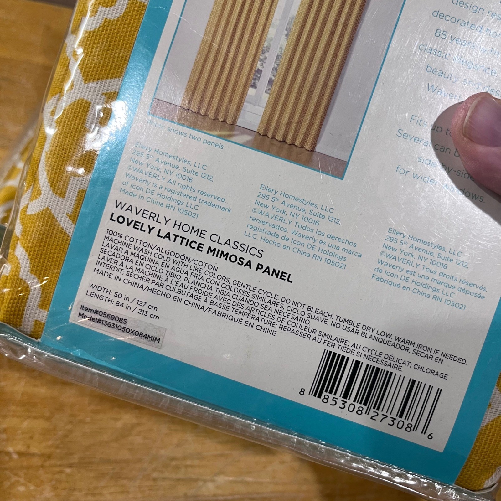 Waverly Home Classics Lovely Lattice Mimosa Yellow Curtains 50×84 2 Panels NEW