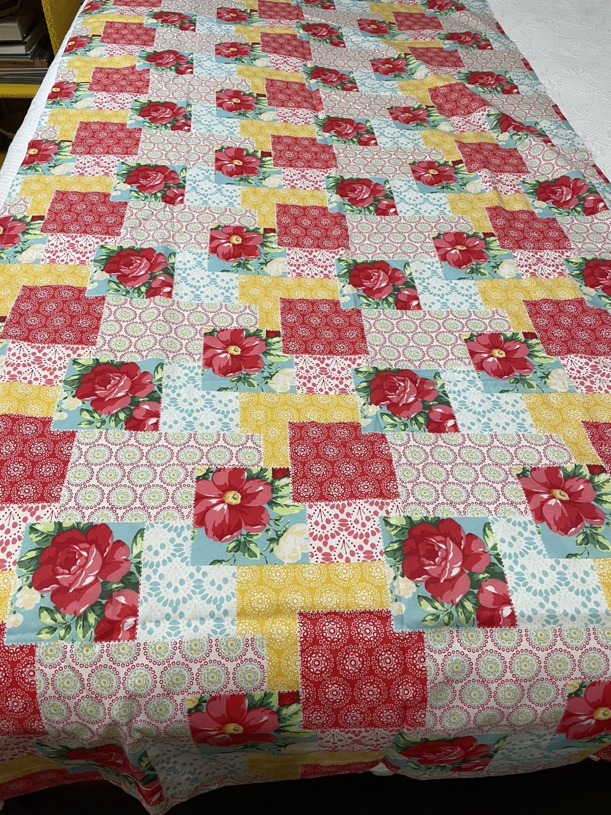 Pioneer Women Patchwork Curtain Panels 4 Pieces 39×81” NWOB
