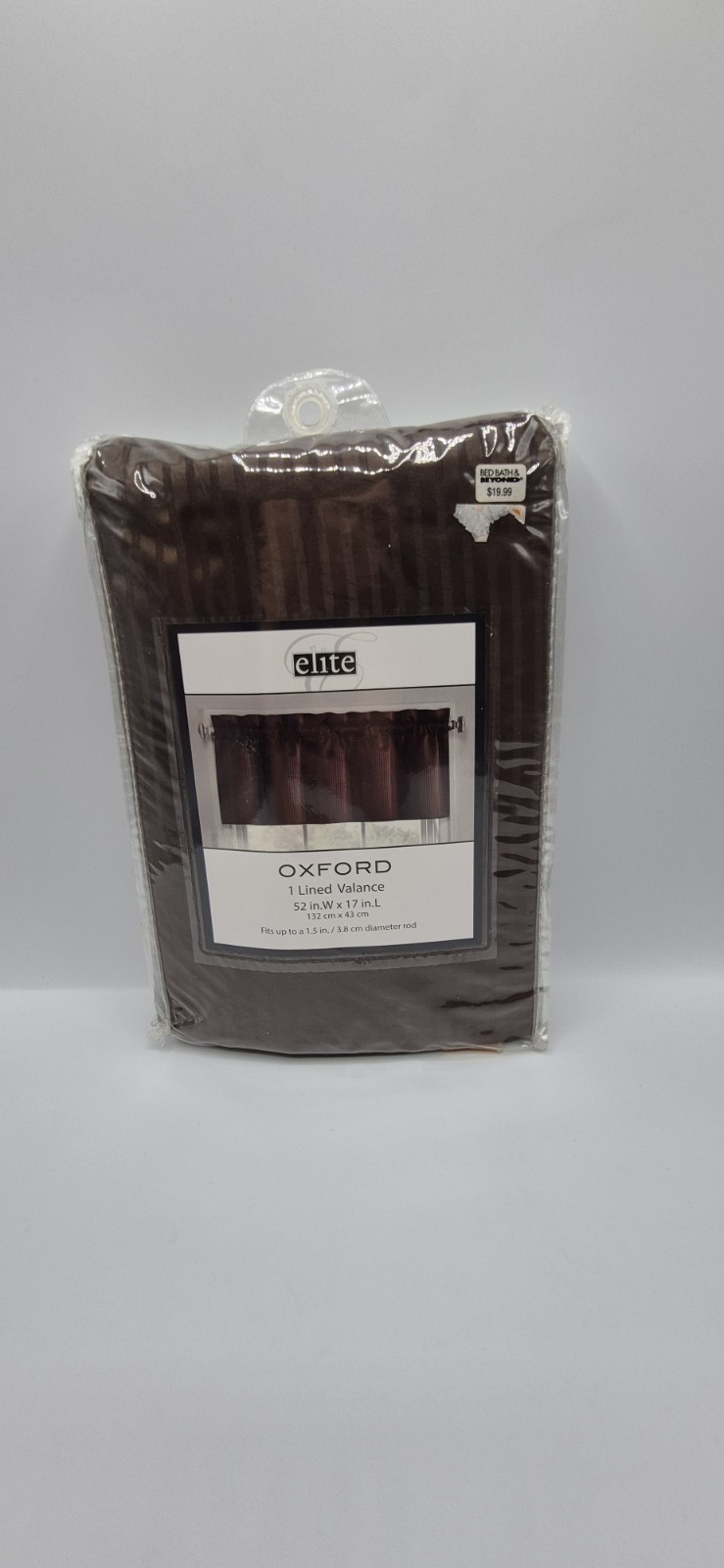 2 Elite Oxford Lined Valance 52 Inch Wide X 17 Inch Long