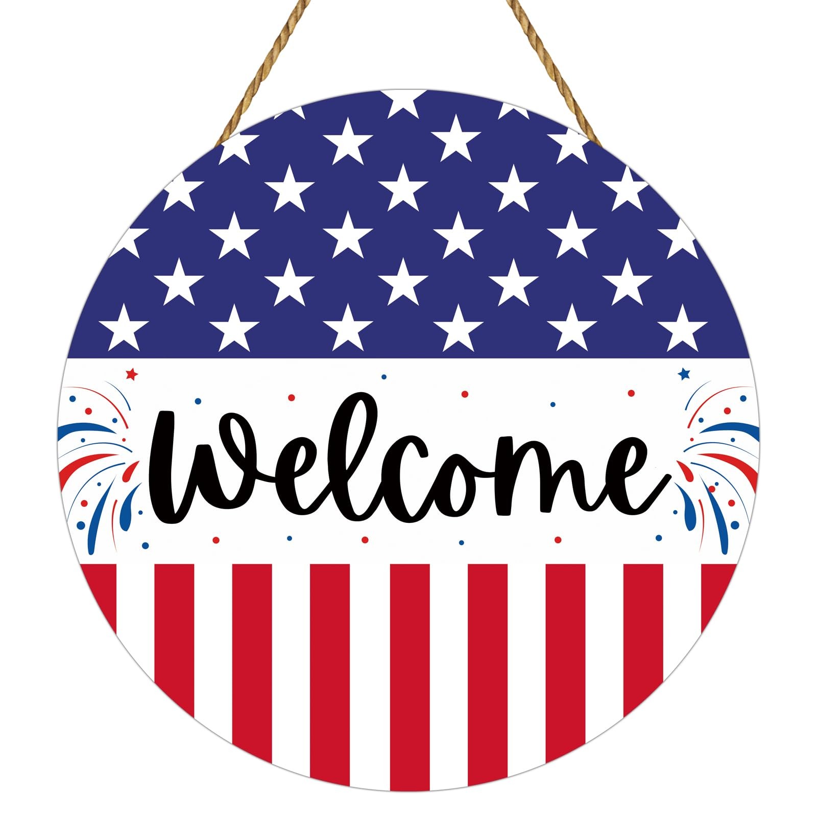 4th of July Decorations Patriotic Decorations Patriotic Wreath Fireworks Welcome