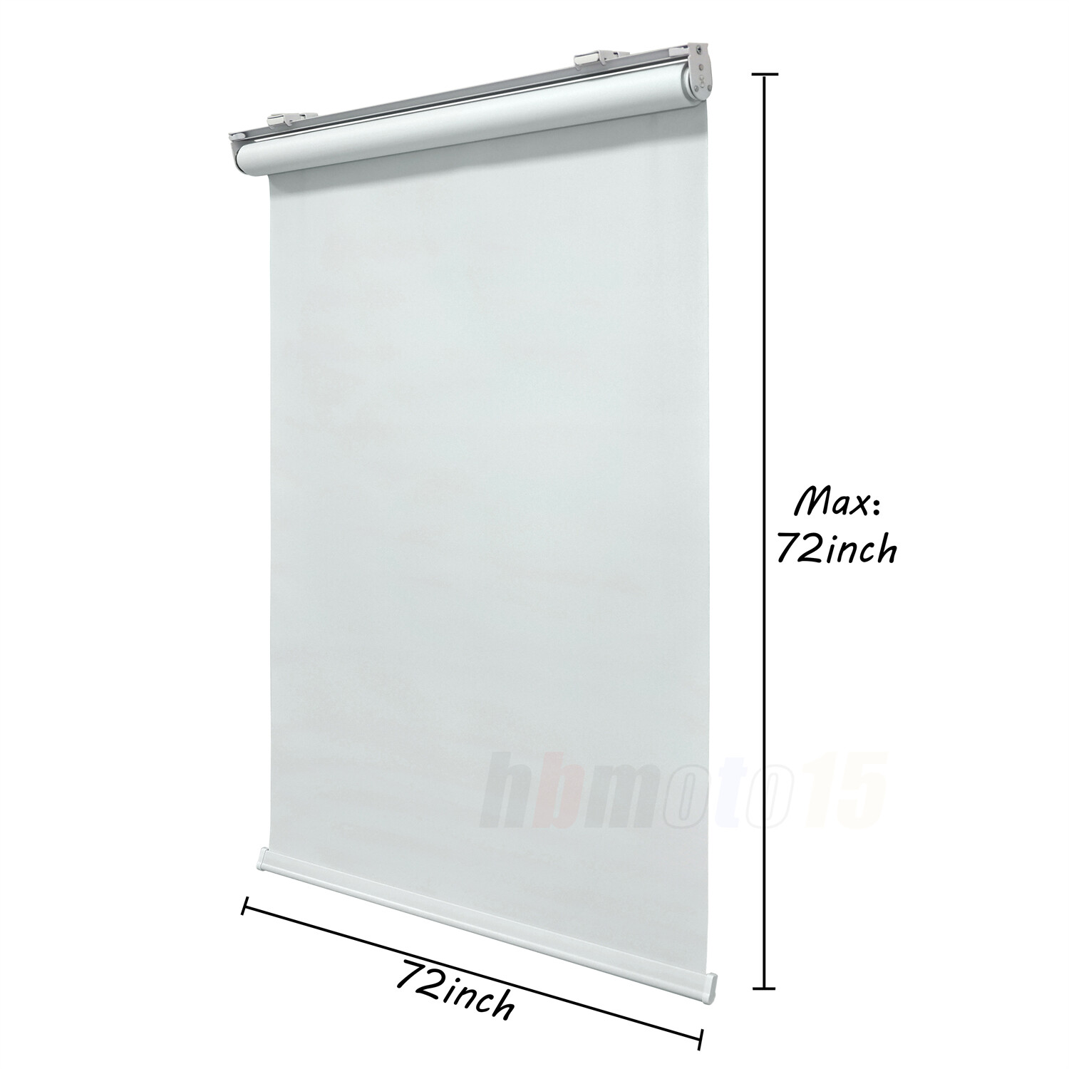 72″*72″ Cordless rolling Curtain pull down locking Slight light Transmission WHT
