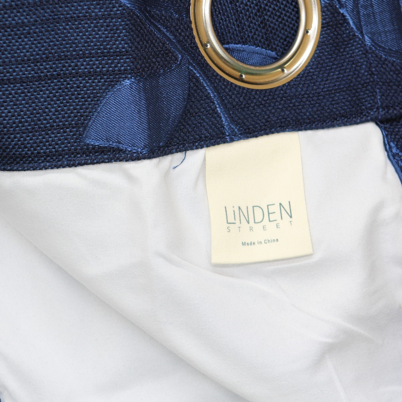 Linden Street Grommet Light-Filtering Single Curtain Panel Indigo Blue 50×84