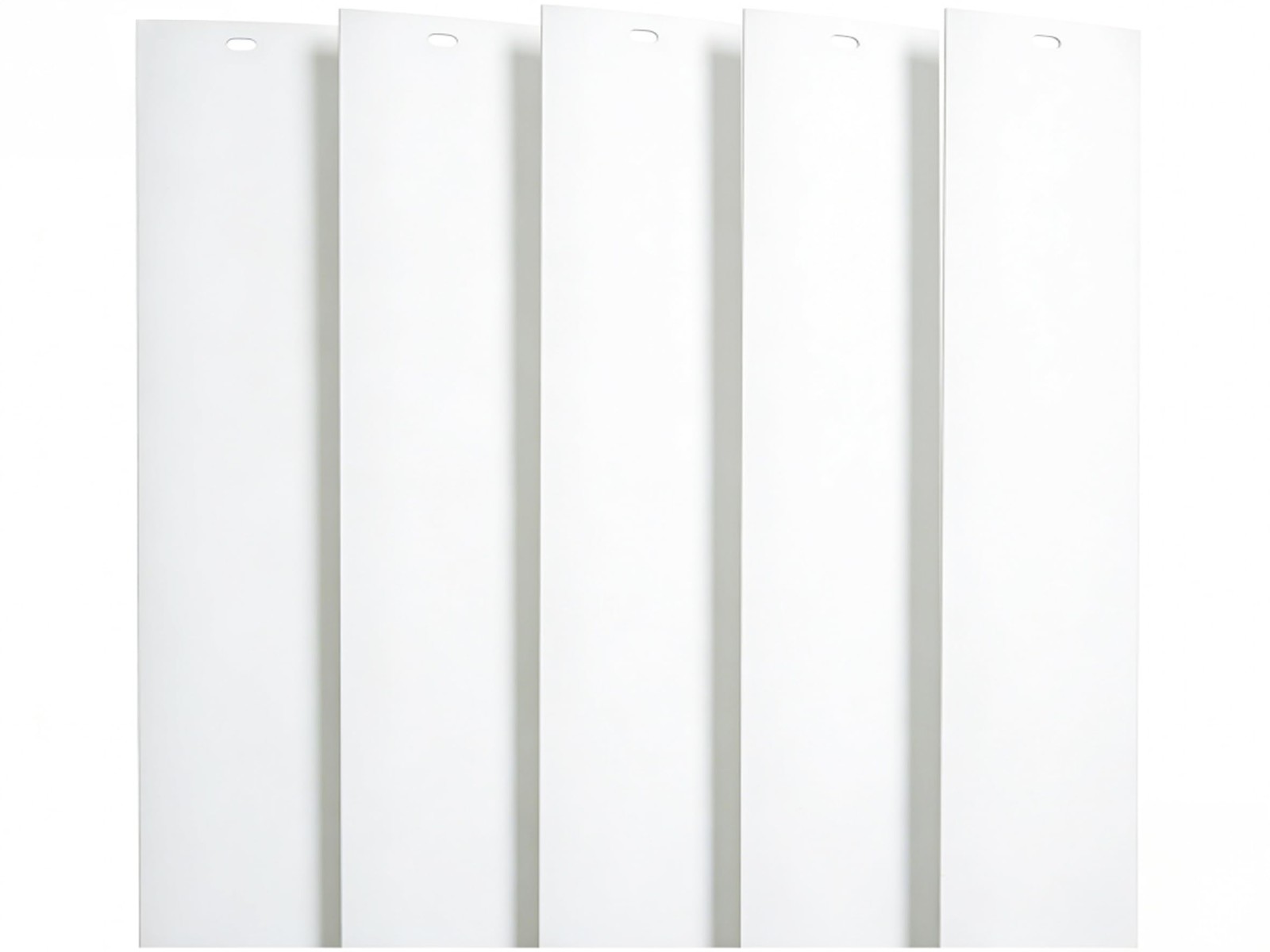 82.5″ x 3.5″ White PVC Vertical Blind Replacement Slats Curved Smooth (5 Pack)