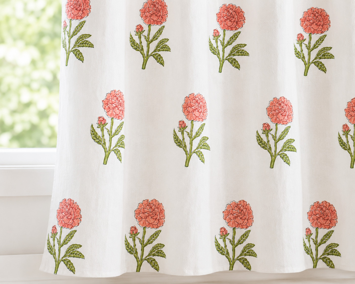 2 Panel Boho Indian Block Print Curtains for Bedroom – Door Window Panel Drapes