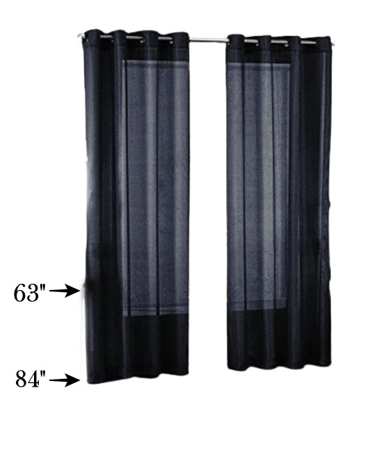ELEGANCE 1PC SOLID VOILE SHEER WINDOW DRESSING CURTAIN GROMMET PANEL DRAPES RUBY