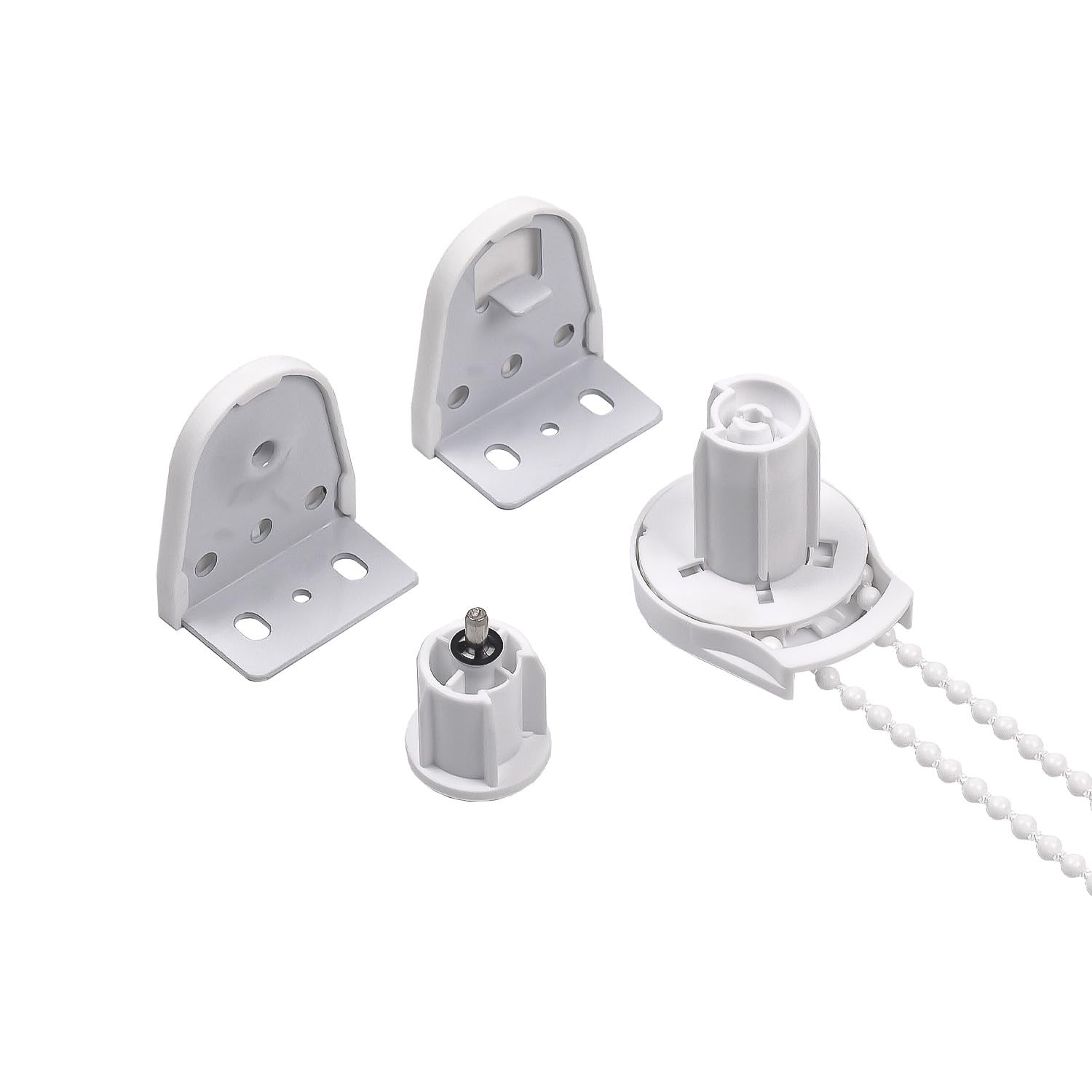 HUIYEETEX 25mm Metal Bracket Upgrade Roller Blind Bracket, White