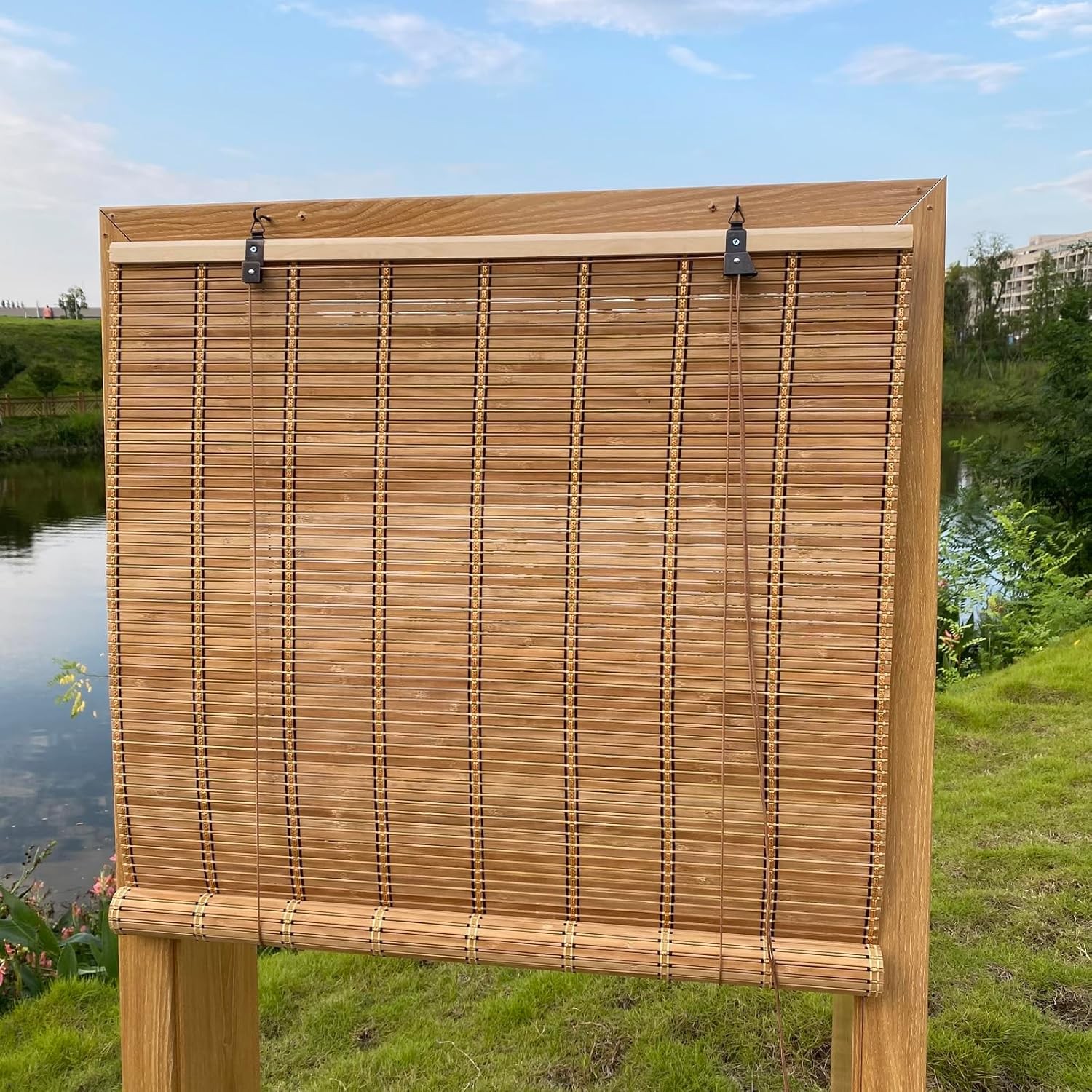 Blackout Roller Shade Indoor/Outdoor Balcony A24 inches wide x 48 inches high