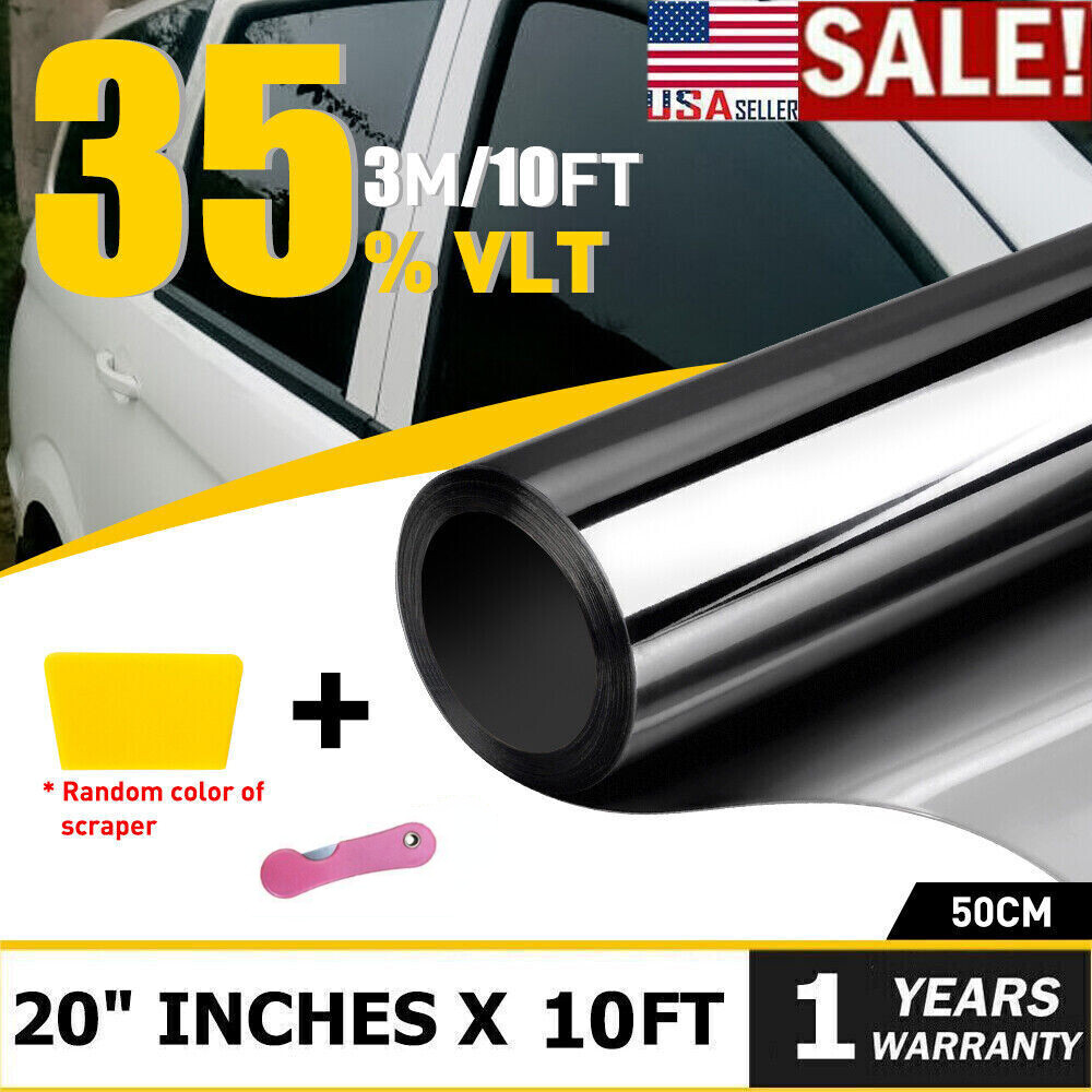 20″x10ft Uncut Roll Window Tint Film 5% 15% 25% 35% VLT Car Home Office Glass