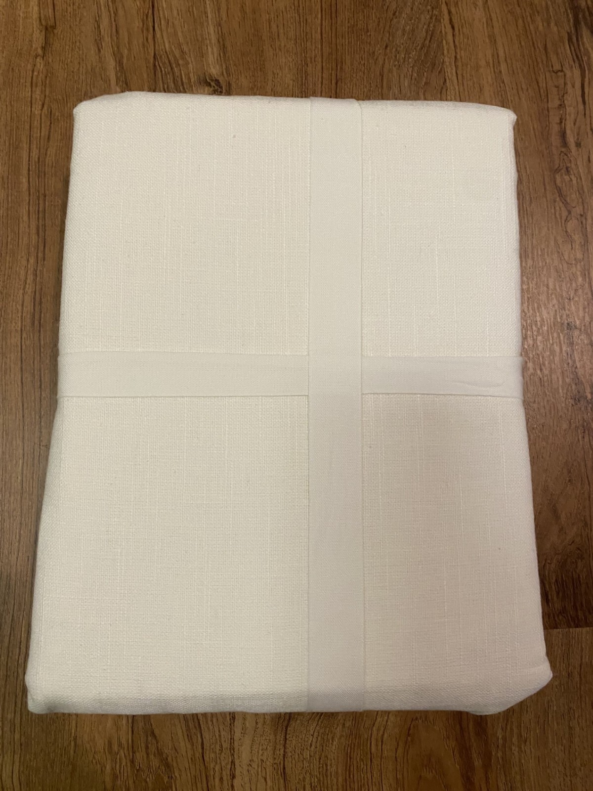 Pottery Barn Emery Linen Ivory Curtain Panel w Antique Bronze Grommets 50 x 84