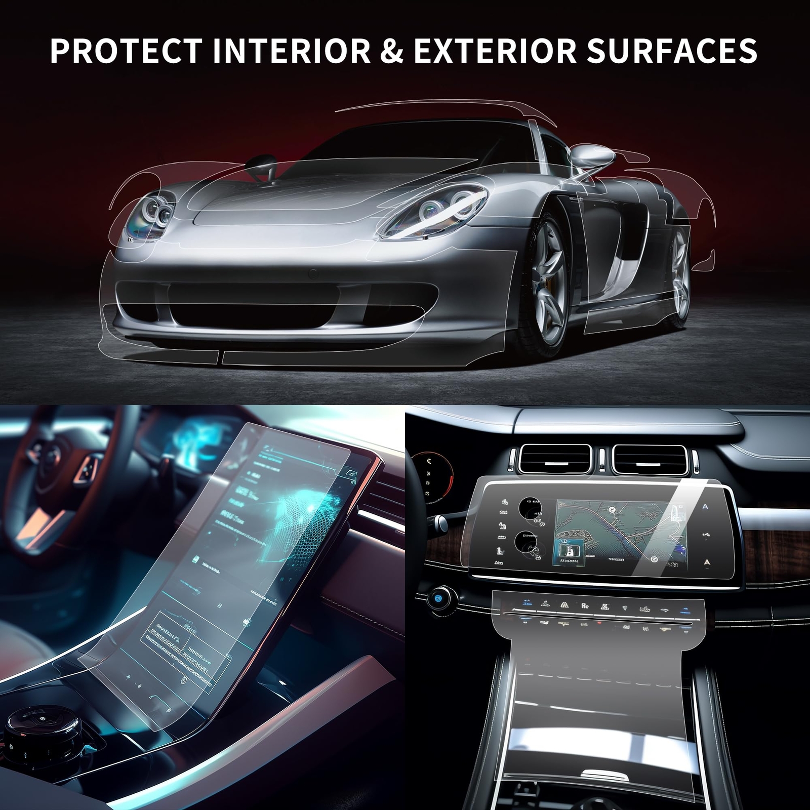 Paint Protection Film 7mil Thick PPF TPU Clear Gloss Scratch Resistant Sheets