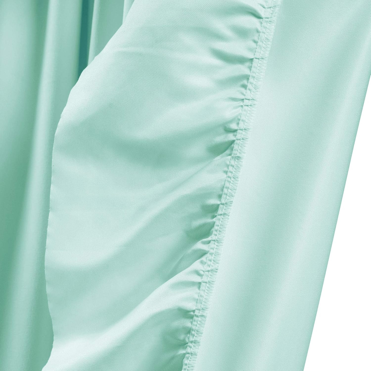 Reyna Ruffle Window Curtain Panel Set, Pair, 54″ W X 84″ L, Light Blue – Flowy C