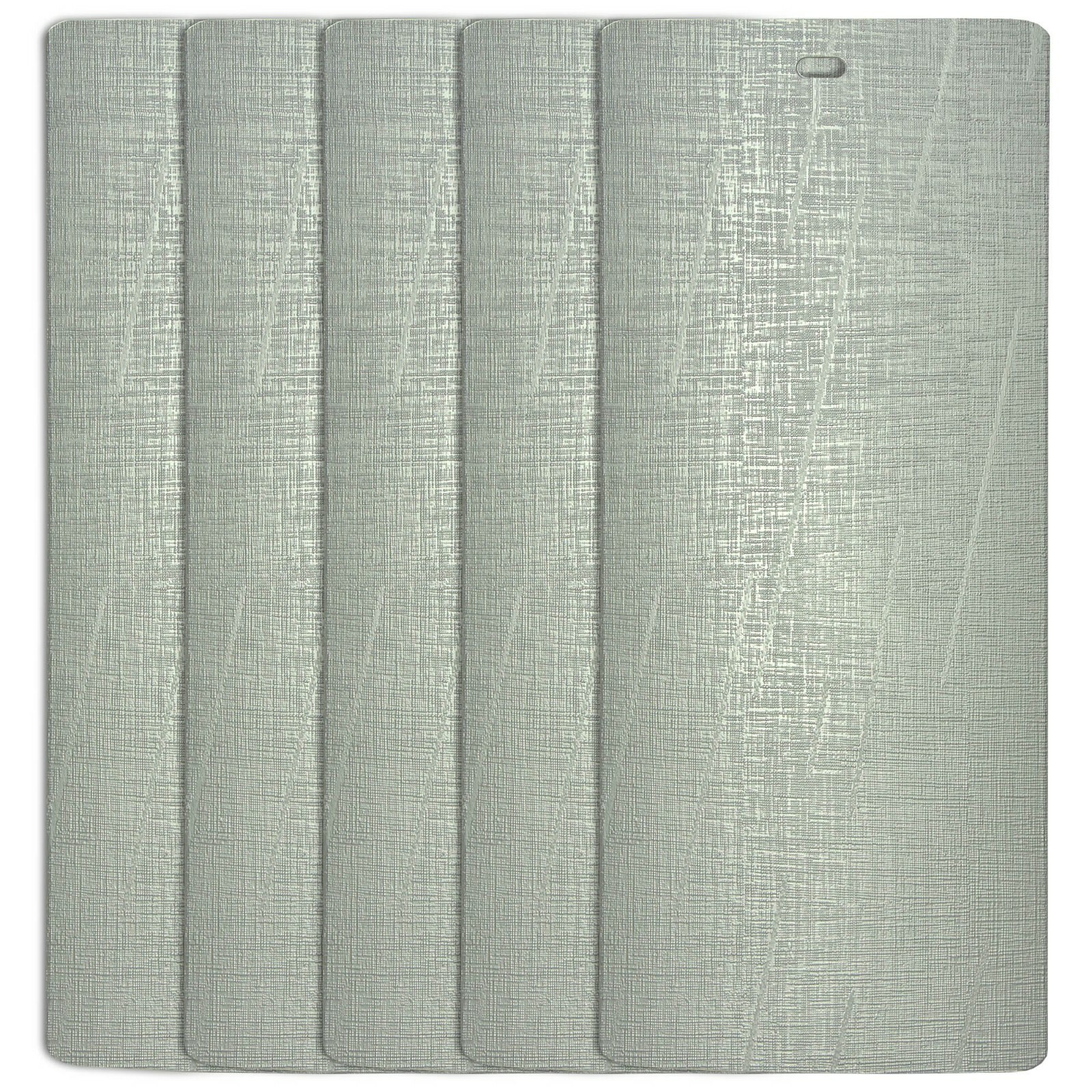 DALIX Silky Vertical Window Blinds Premium Textured Set 5 Pack Qty / Silver