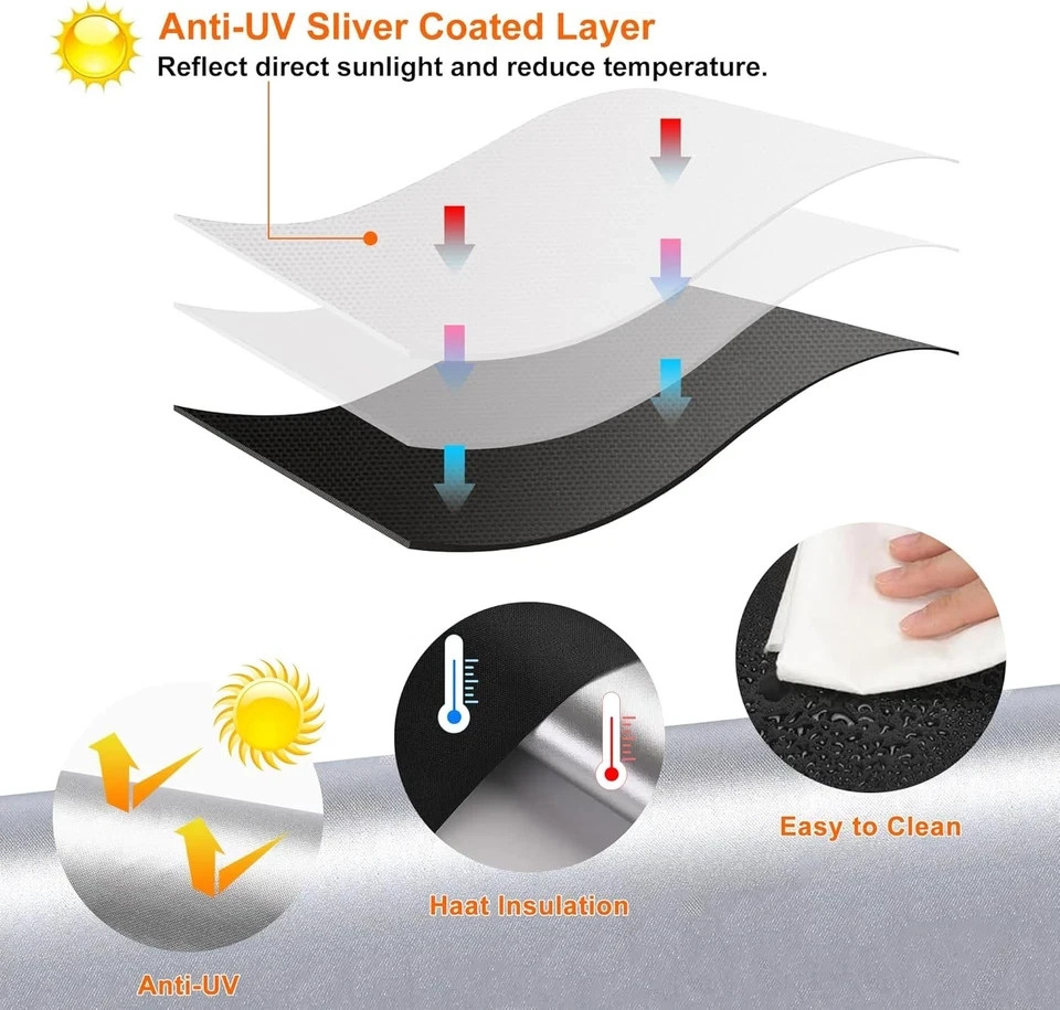 100% Black Out Window Cover Portable Blackout Shades Adhesive Thermal Blackout B