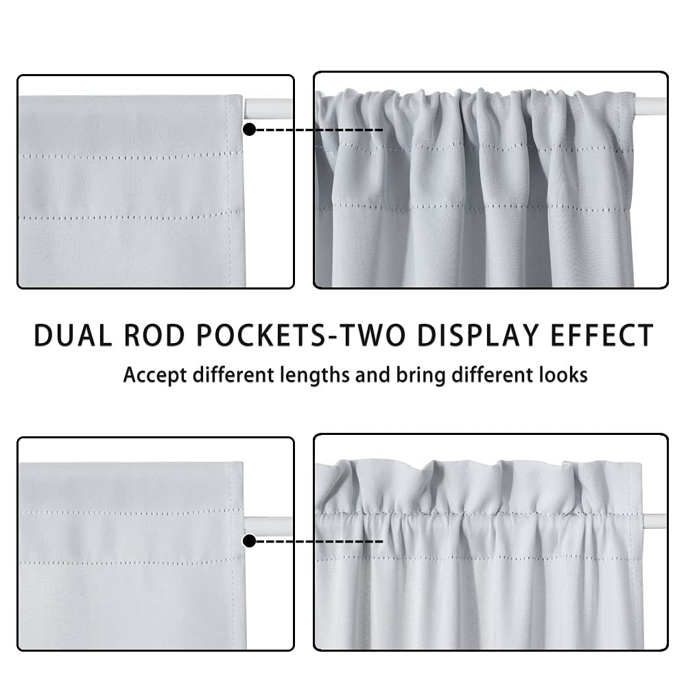 Small Door Window Curtains for Front Door, Blackout French Door Curtain Panel