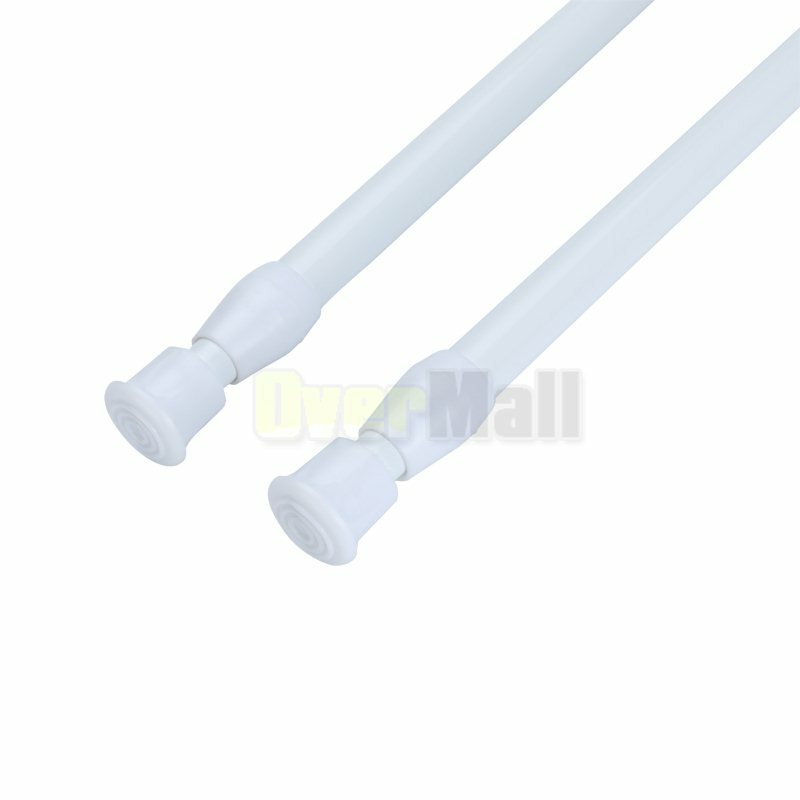 4x Extendable Shower Curtain Rod/Pole Telescopic Spring Tension Rod Clothes Rail