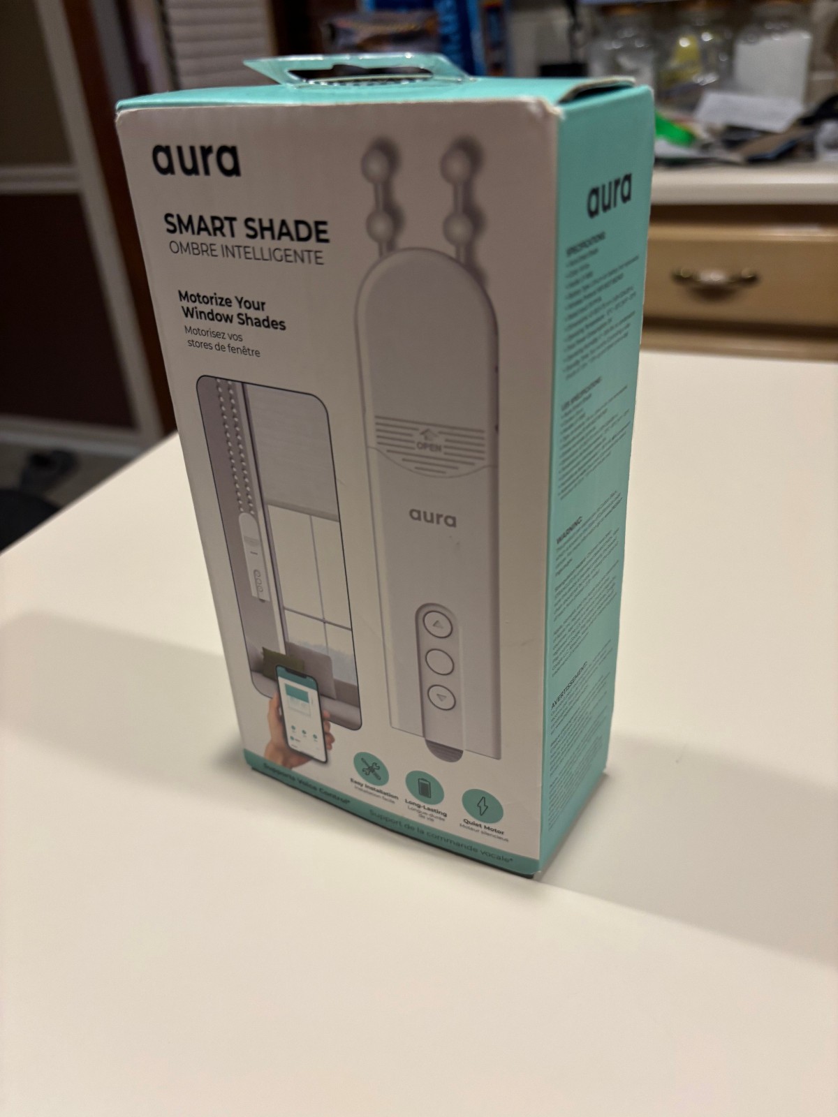 Aura Roller Smart Shade Driver With Remote & WiFi Dongle For Beaded Cord Shades