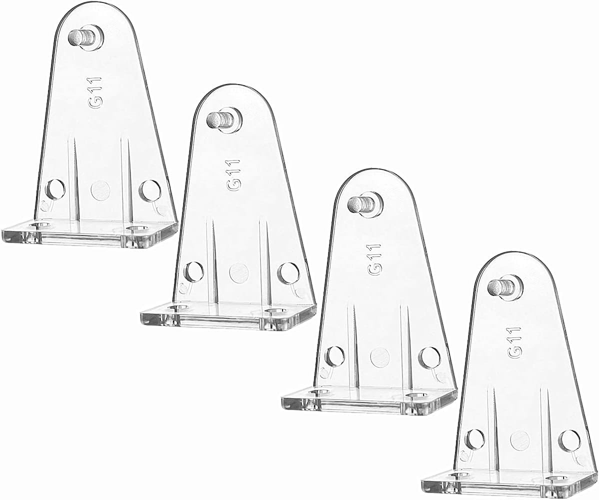 Clear 4-Piece Hold Down Brackets for High Profile Blinds – Reliable & Easy Use