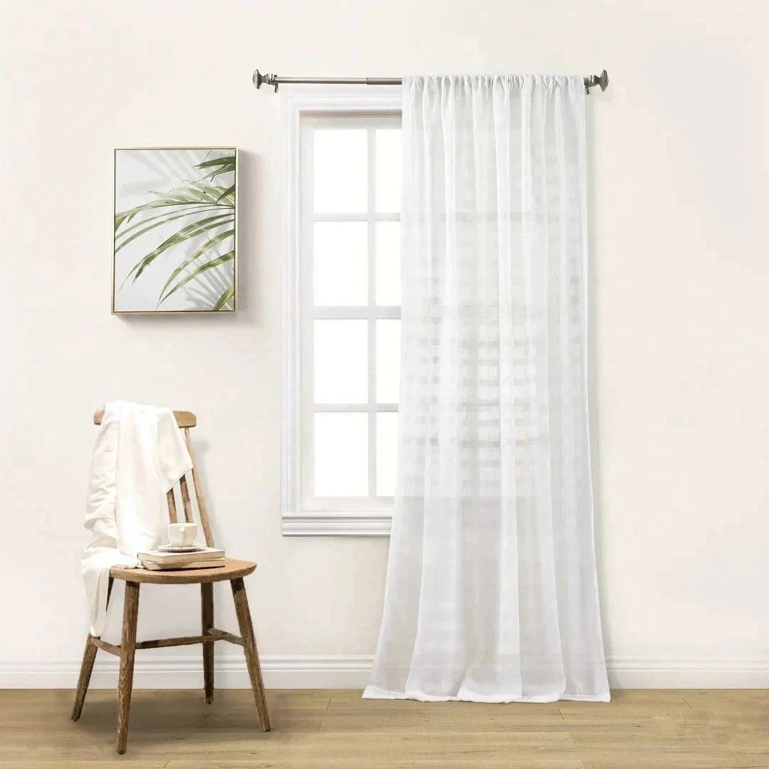 Hastings Sheer White Panel Pair 52inx96in Each NEW