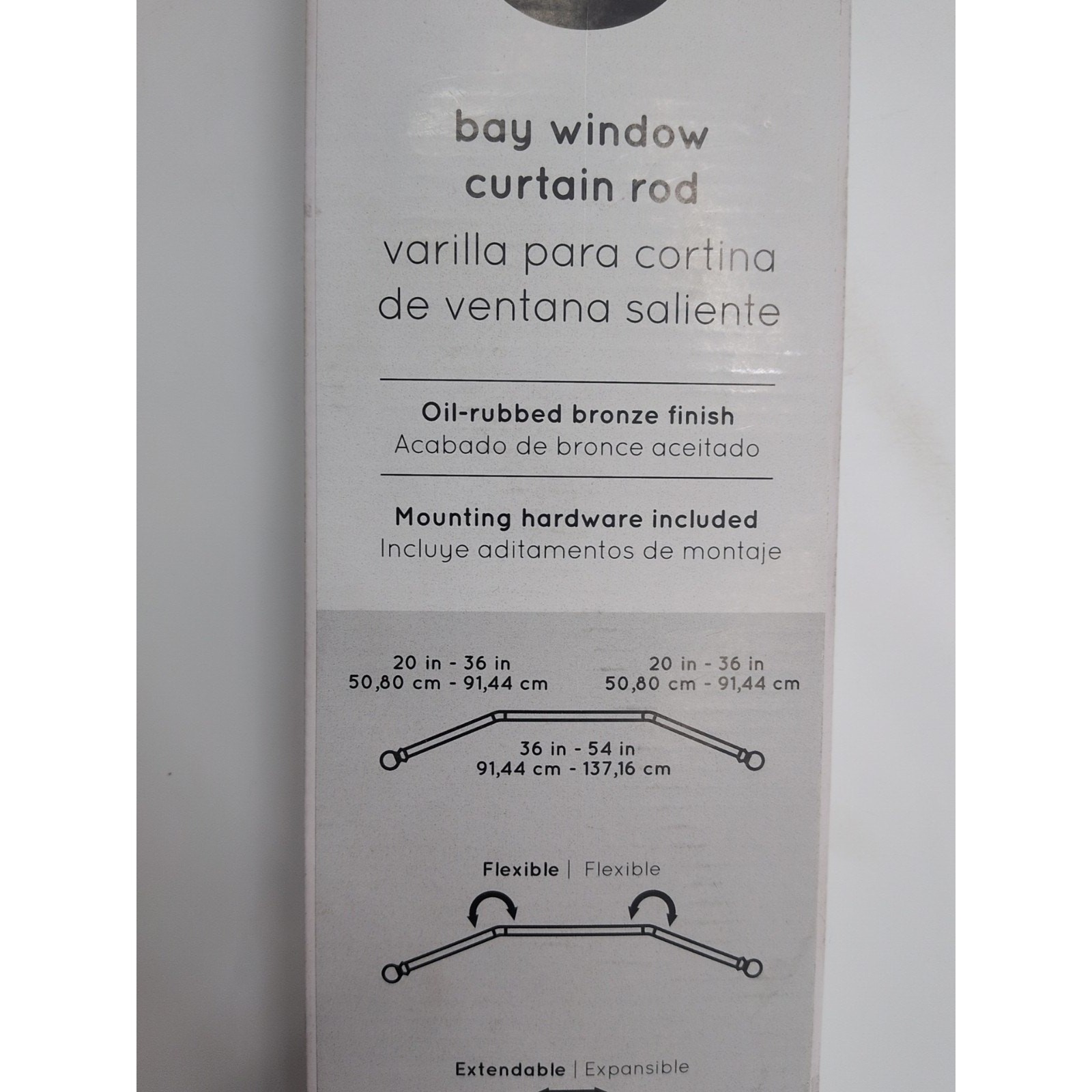 Project Source 36-in to 54-in Oil-Rubbed Bronze Bay Window Curtain Rod [E3]