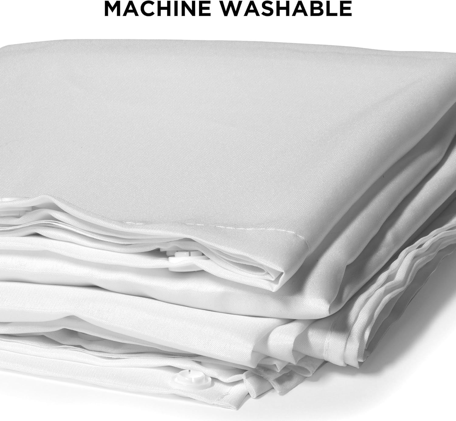 It’s A Snap Polyester Fabric Snap-in Replacement Shower Curtain Liner W/ Magnets