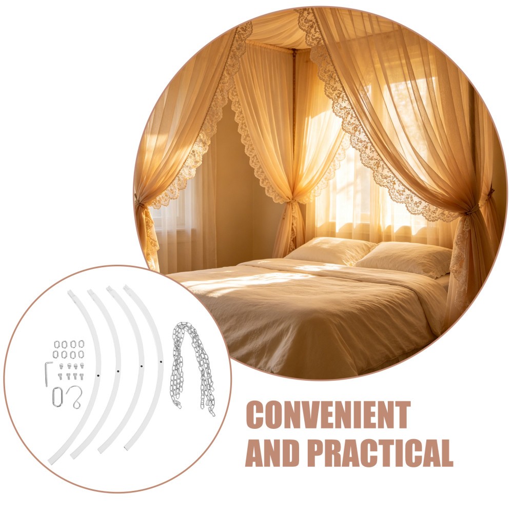 Hoop Ceiling Drapes Hanging Kit for Wedding – 23.62” Stainless Steel Canopy