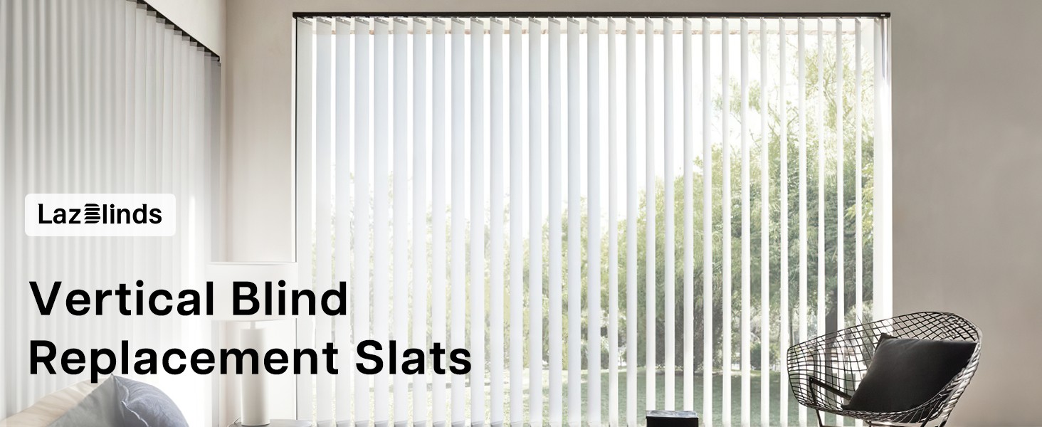 Vertical Blinds Replacement Slats, Room Darkening 25pcs | Fabric Slats for