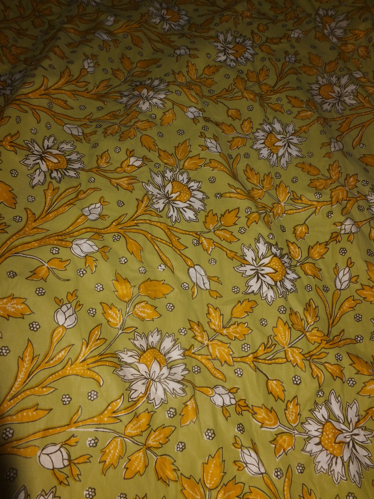 Drapes Custom Pinch Pleated Lined Floral 124X106” Loden Ochre Designer Fab Excel