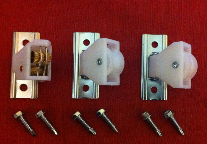 Roman Shade Cord Lock & 2 Pulleys with 3/4″ Self Drill Screws – Window Blind