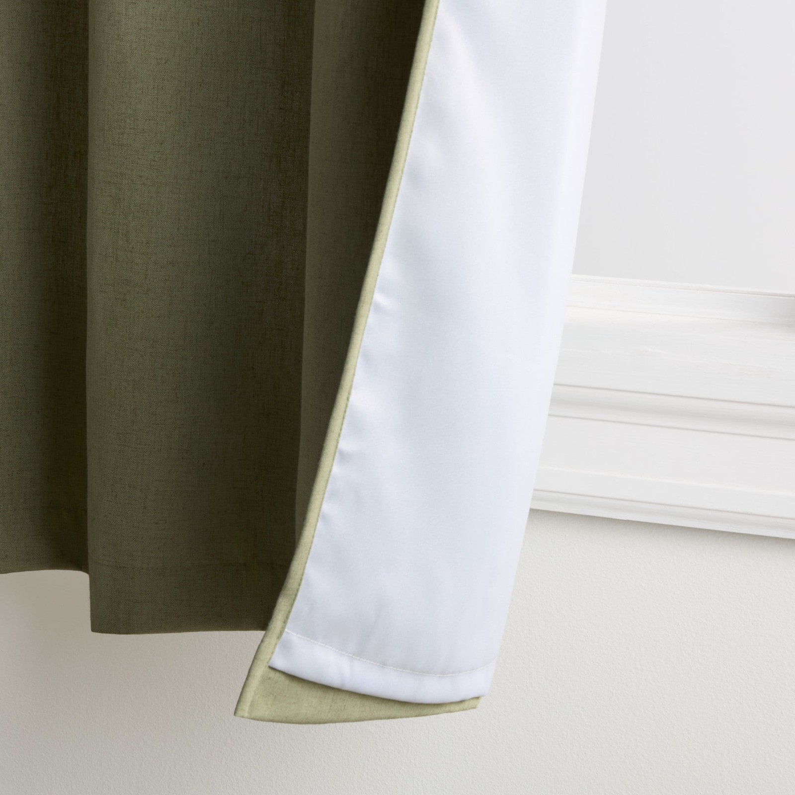 BASICS Bertram Solid Linen Texture Indoor Curtains Room Darkening W/ Energy
