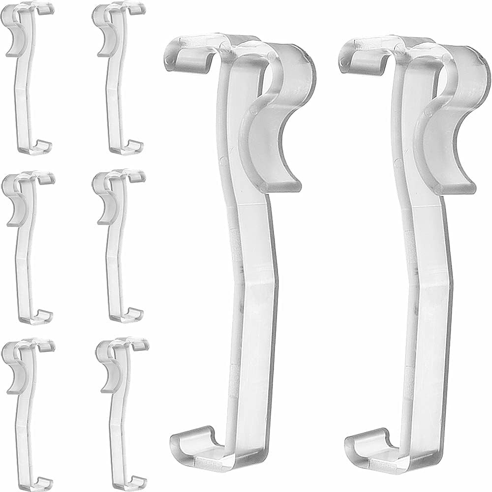 Clear Plastic Window Blinds Valance Clips, 3″ – 10Pcs