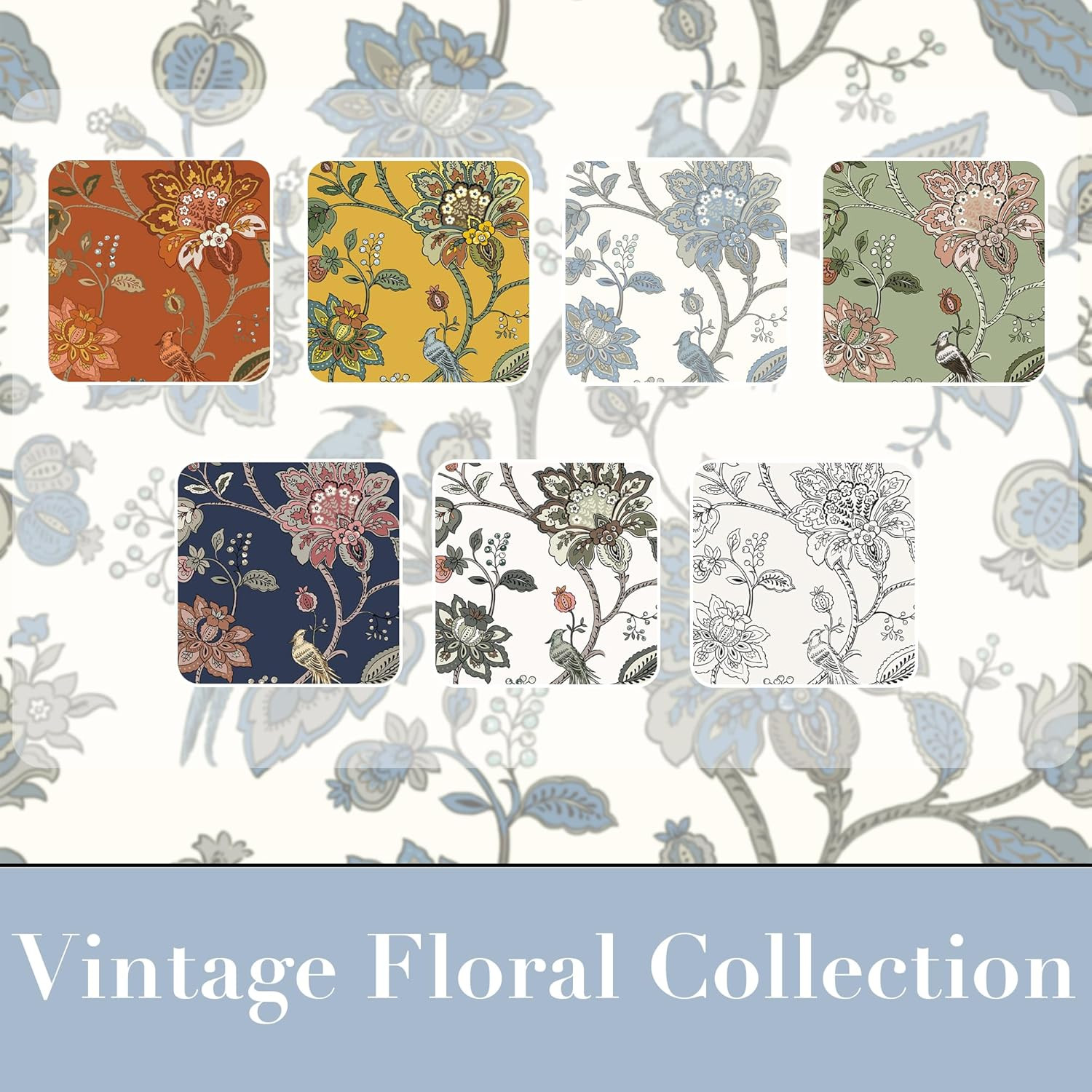 Light Blue and White Curtains,Dusty Sky Blue Grey Floral Toile French Country 70