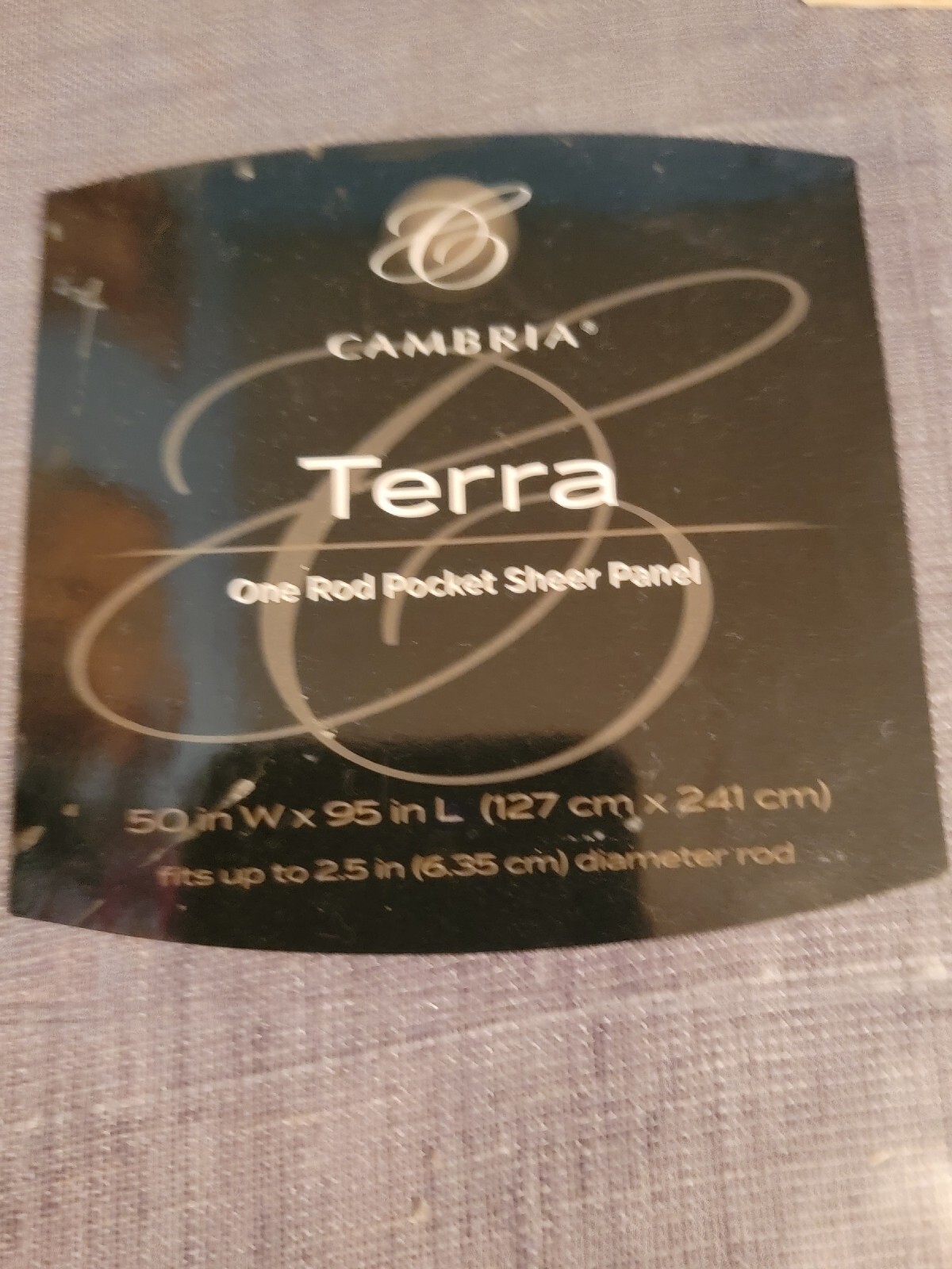 Cambria One Rod Pocket Sheer Panel 95 Inch length