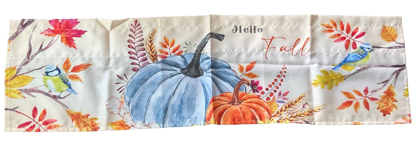 Unbranded Fall/Autumn Hello Fall Curtain/Valance 42 X 12” New