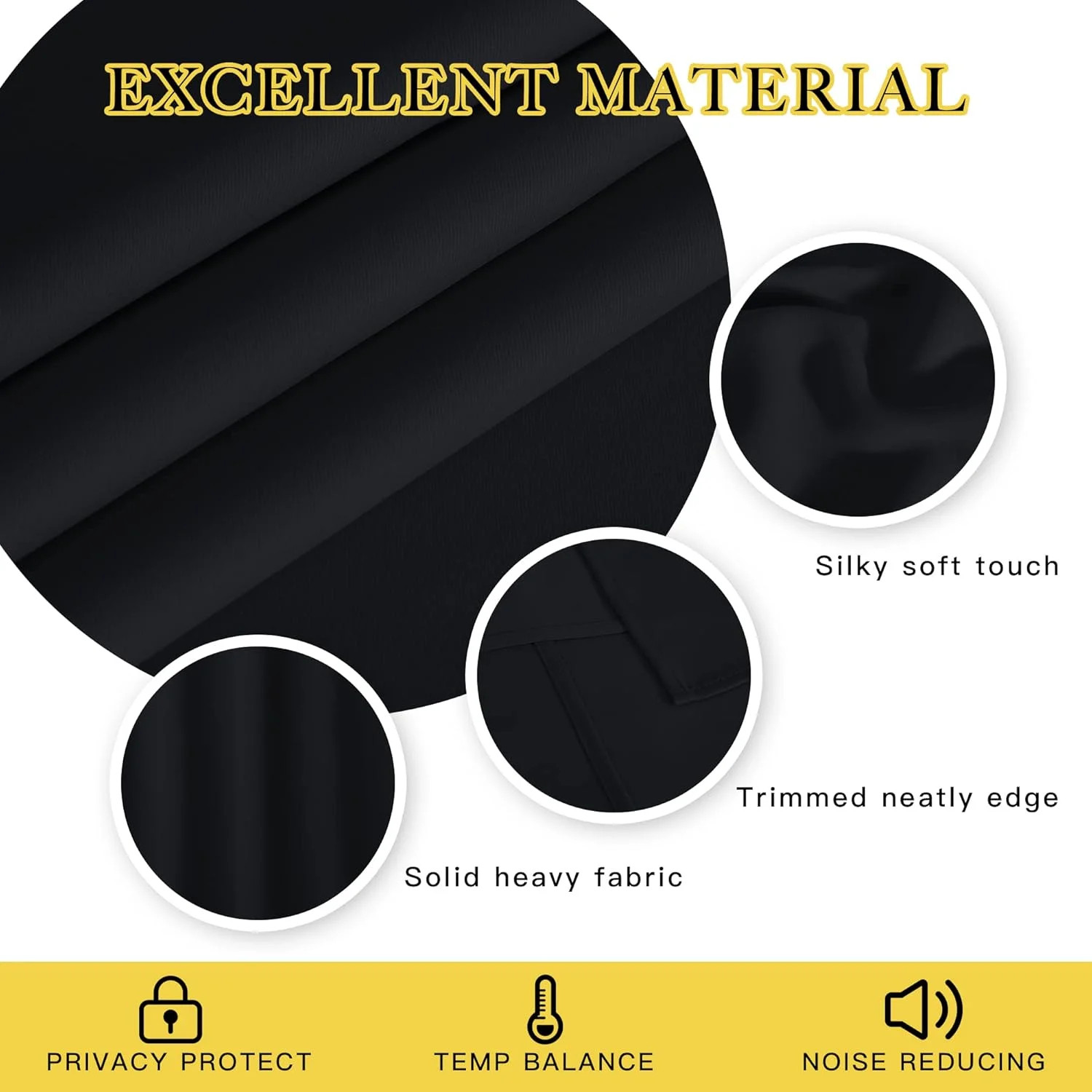 Black Out Curtains 63 Inch Long – Grommet Thermal Insulated Modern Room Darkenin