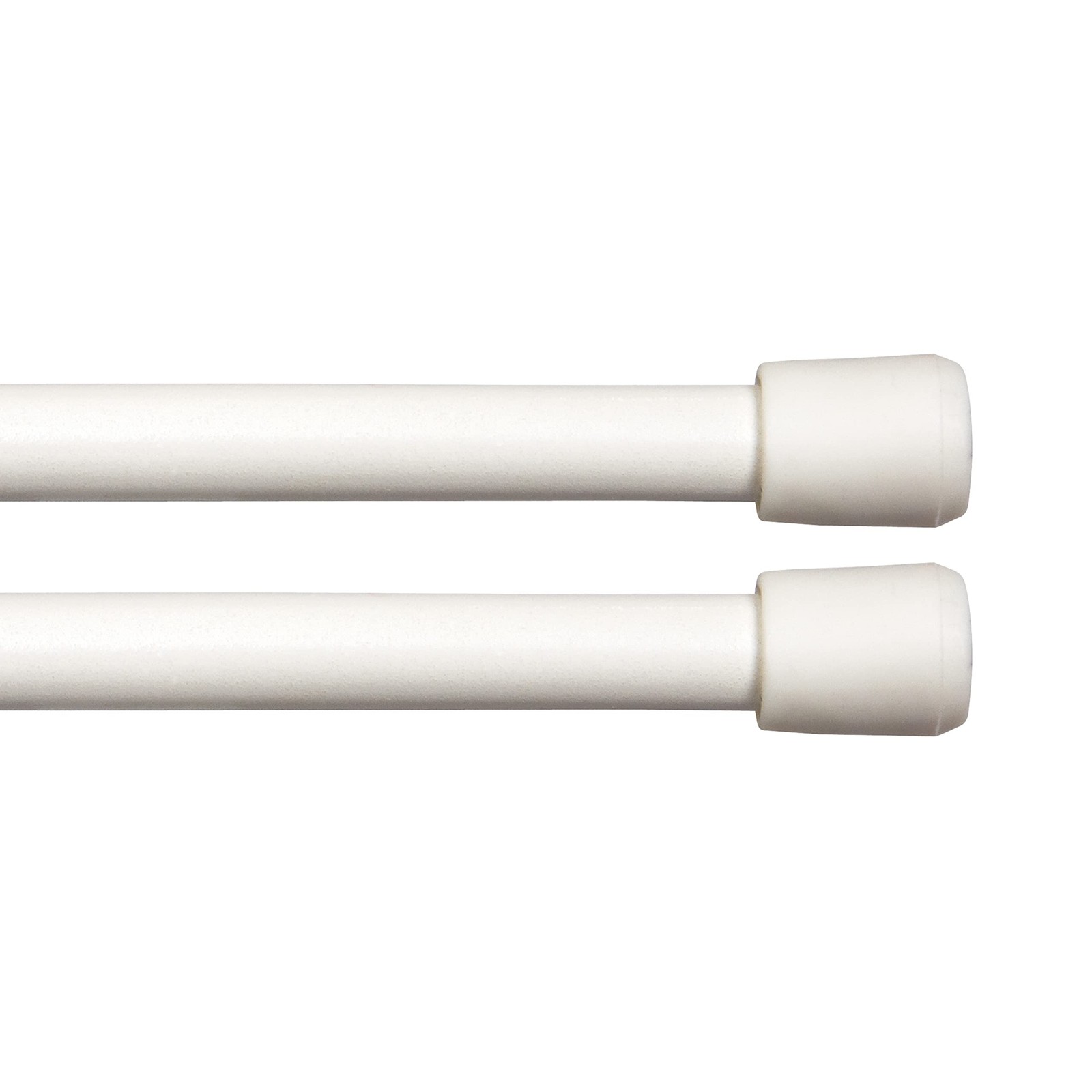 28-48 in. Adjustable Spring Tension Rod 2-Pack 7/16 in. Diameter White
