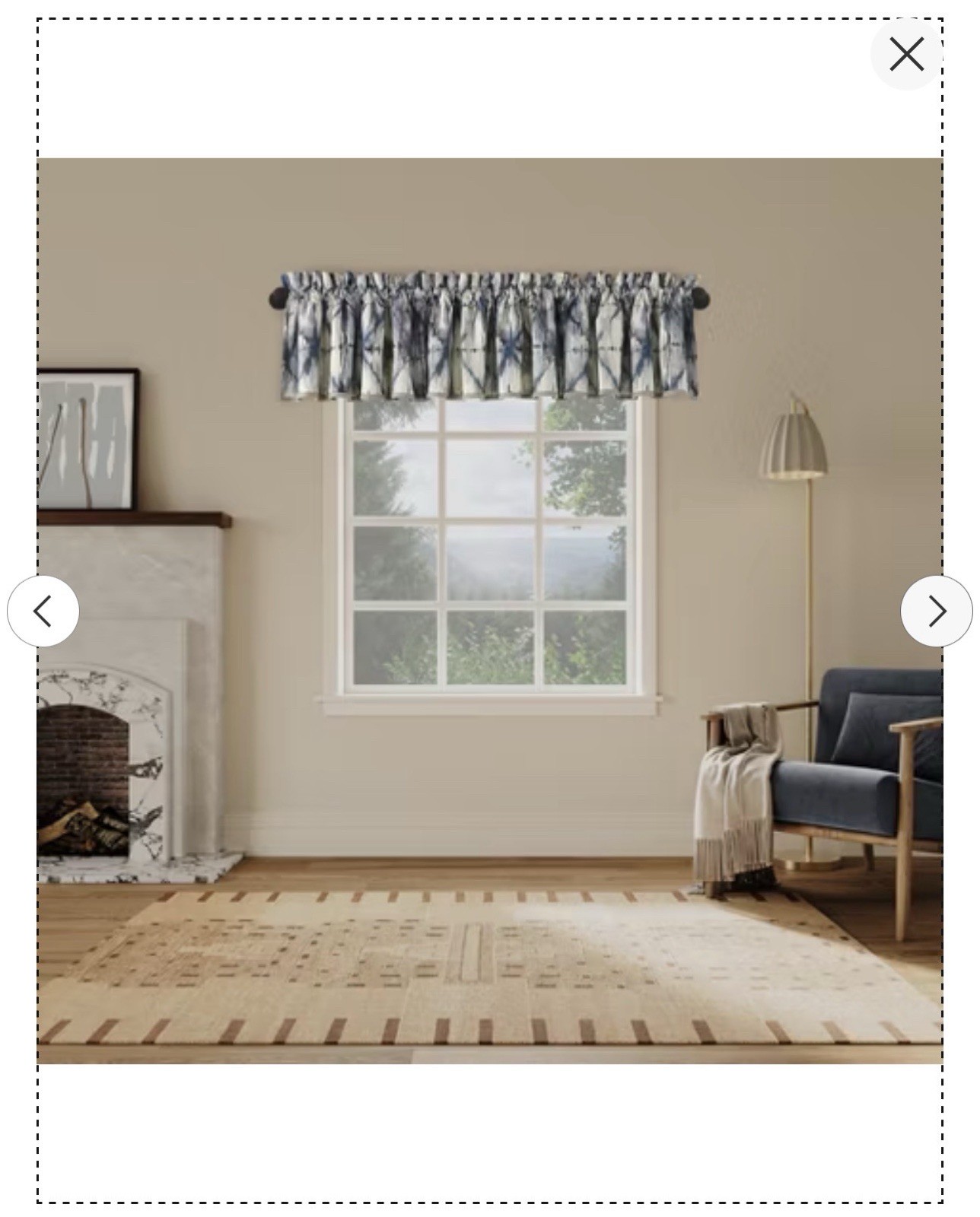 No. 918 Keaton Geometric Room Darkening Rod Pocket Valance Gray 54 x 18 in