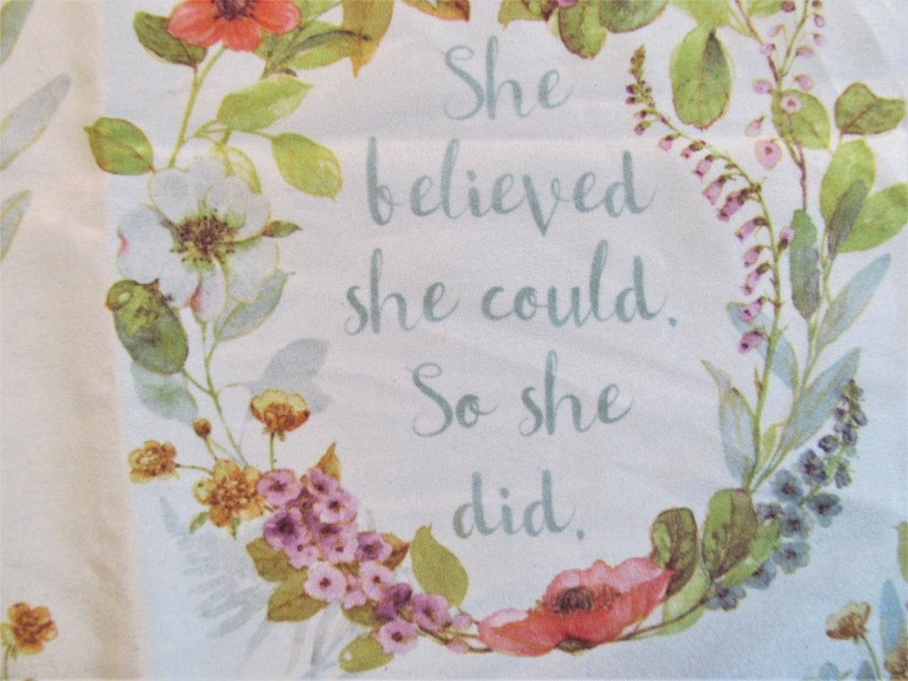 BEAUTIFUL YOU Valance Only 60 in. x 13 in. Inspirational Quotes She Believed…