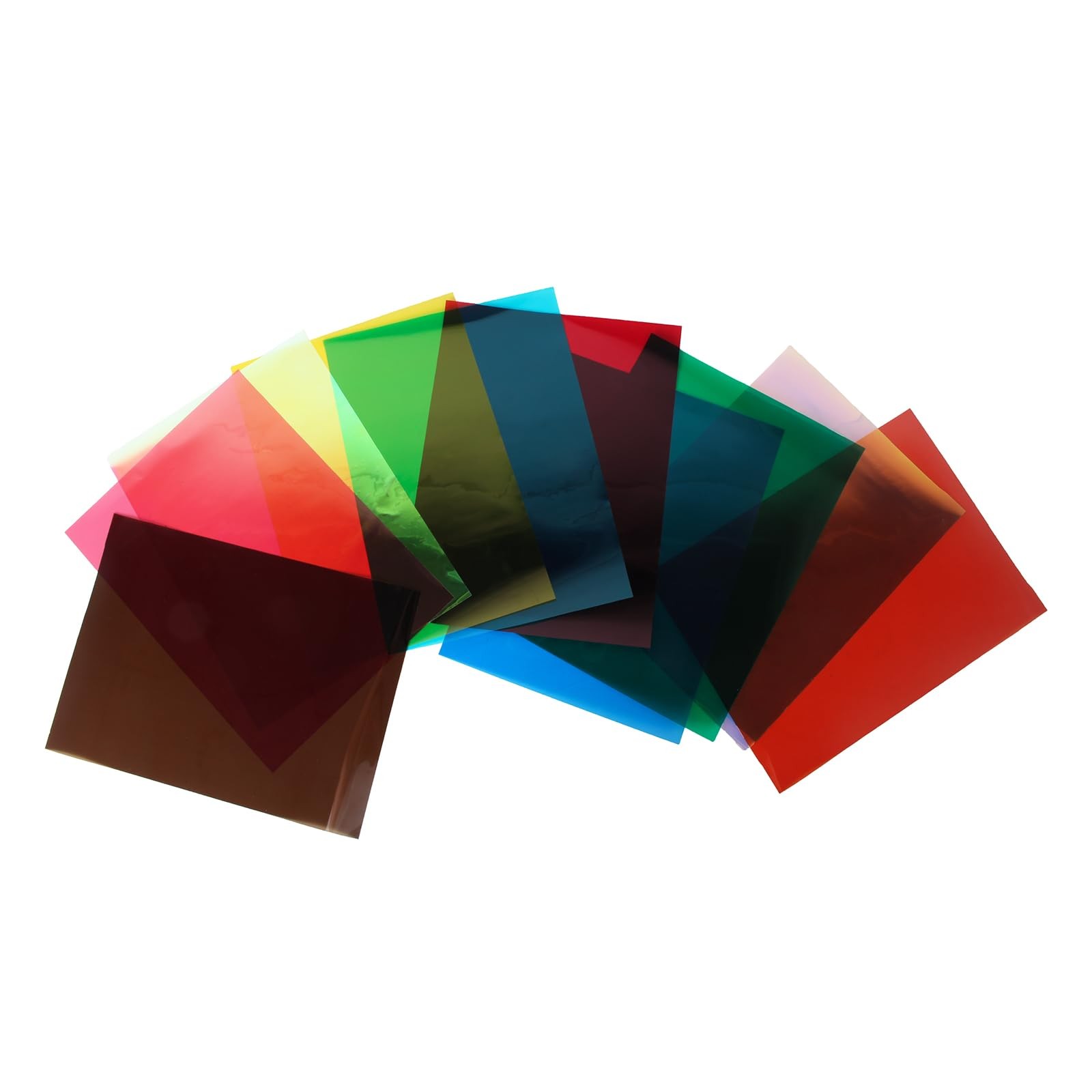 10Colors Bundle Pack Colorful Transparent 8.5 x 11.8 inches, 10colors